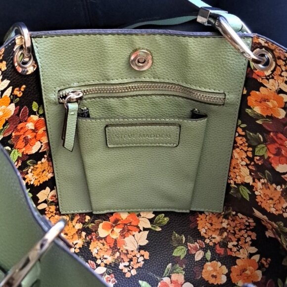 SOLD Hand Painted Upcycled Faux Leather Vegan Tote NWT Butterfly - Picture 10 of 16